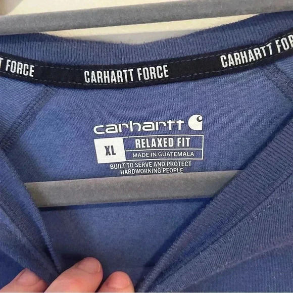 Carhartt Men’s Blue Loose Fit Heavyweight Short Sleeve Pocket T-Shirt Size XL - Picture 4 of 9